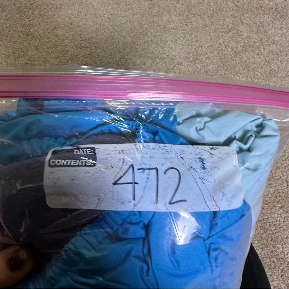 Columbia Kids Omni-Heat Two Tone Blue‎ Coat Hooded Insulated Winter Snow 7/8 S